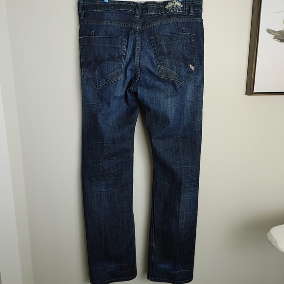 Parasuco Men's Sz 34x30 Blue Jeans Slim Fit Straight Leg - Picture 7 of 13